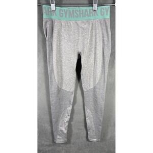 Gymshark Flex Leggings Women's‎ Medium GLLG3904 Gray Teal Stretch